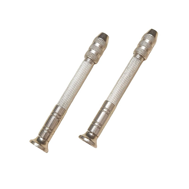 GUHOFIND 2PCS Vice Holder Tool Round Head Pin Vise for Removing Pins, Screwdriver Bits, Taps, Reamers, Scribers, Wire, Small Files - Image 1